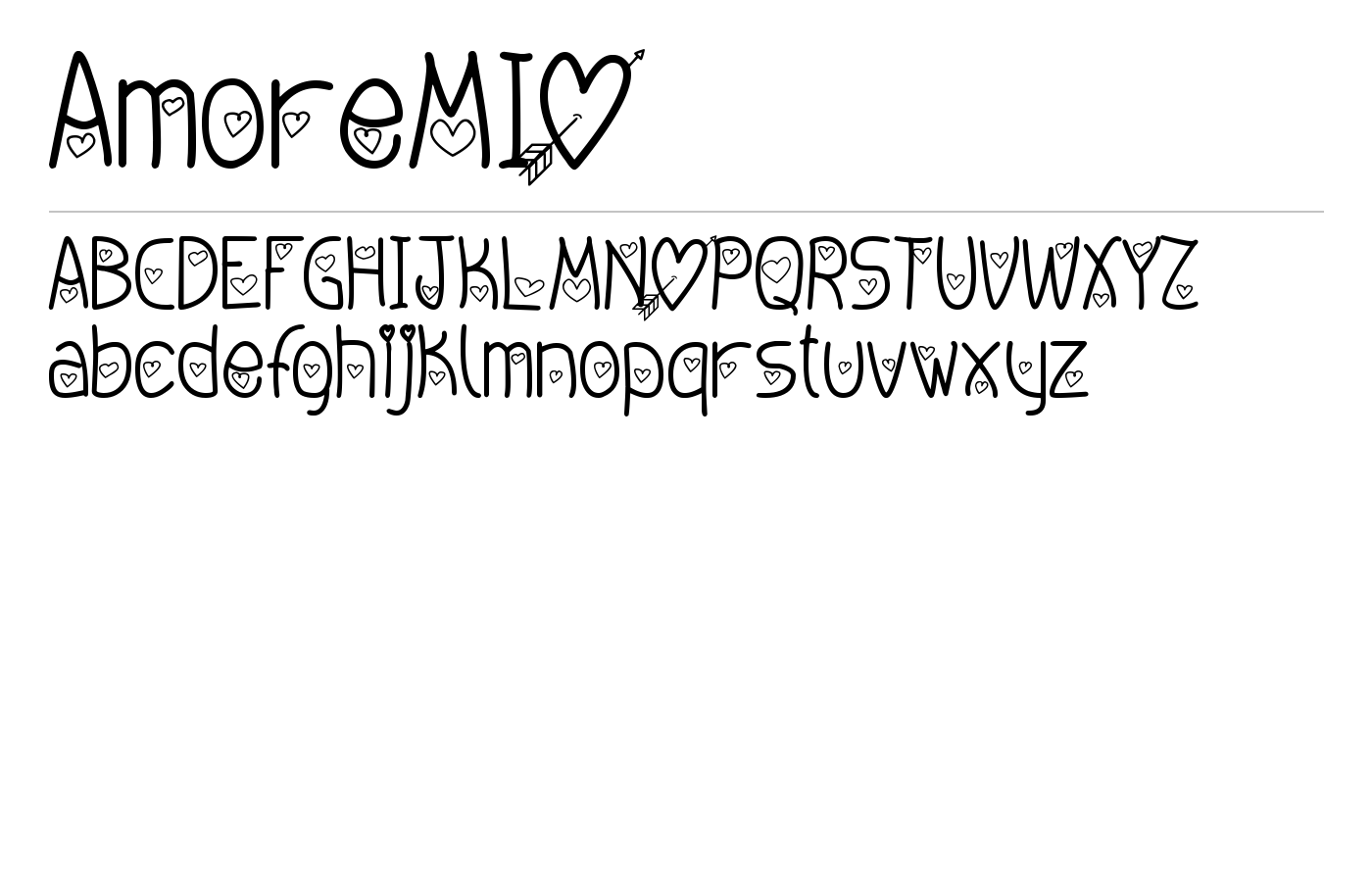 AmoreMIO Font preview