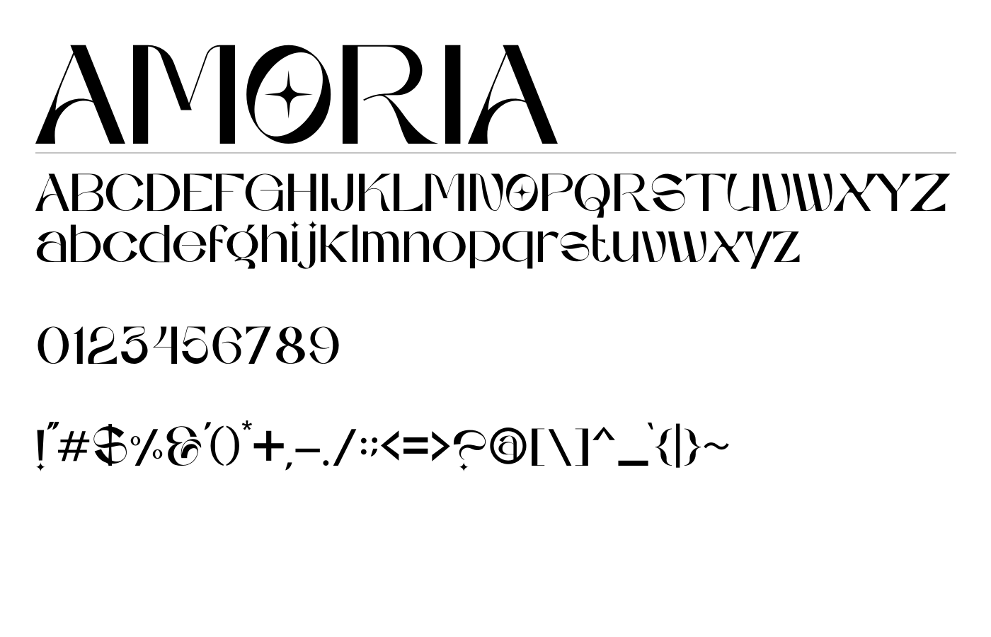 AMORIA Font preview