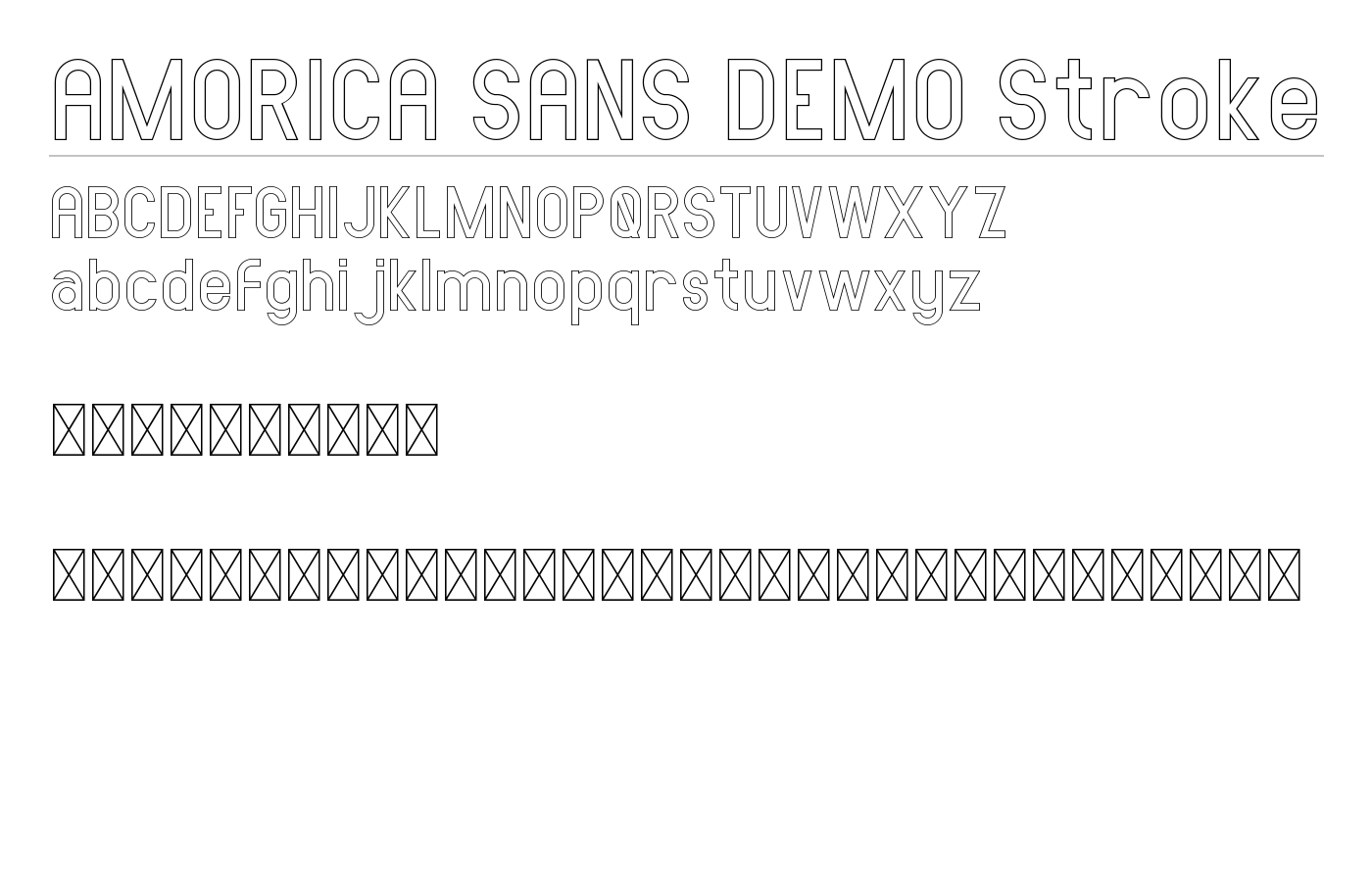 AMORICA SANS DEMO Font preview