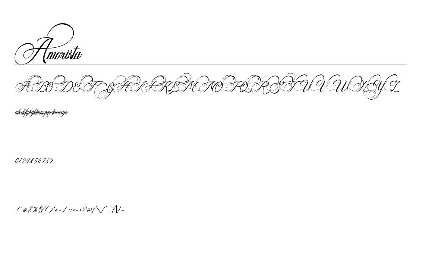 Amorista Font preview