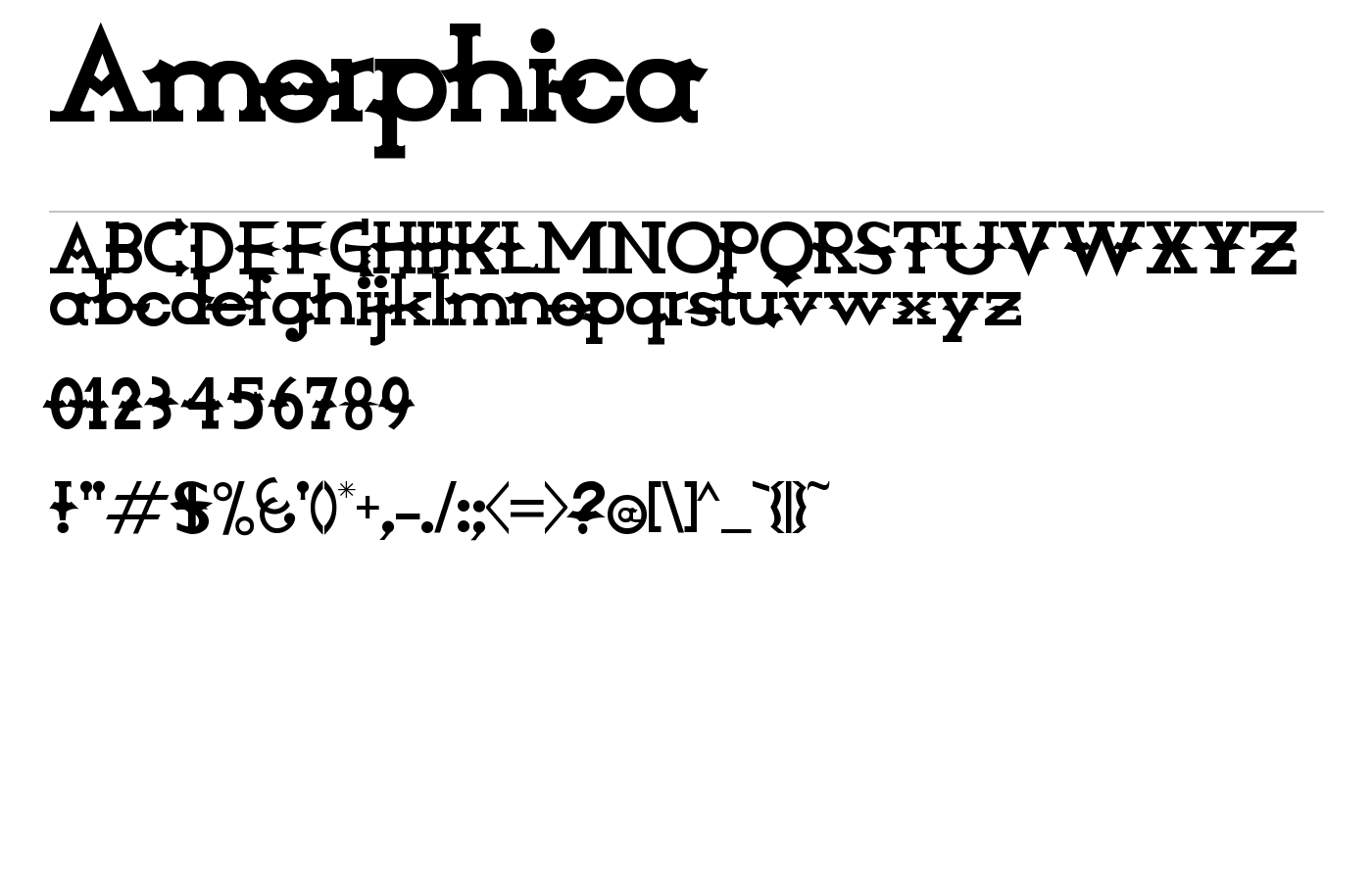 Amorphica Font preview