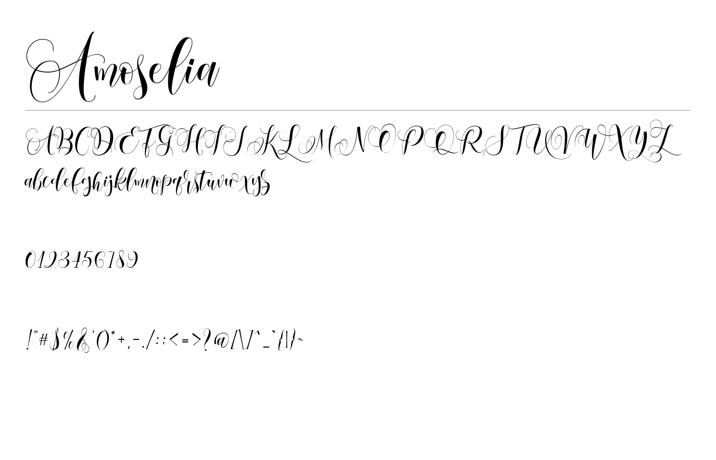 Amoselia Font preview
