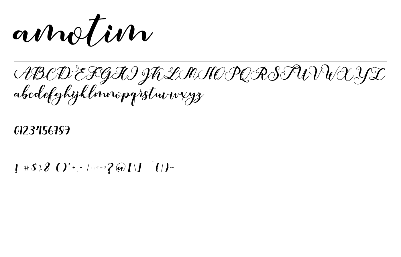 amotim Font preview