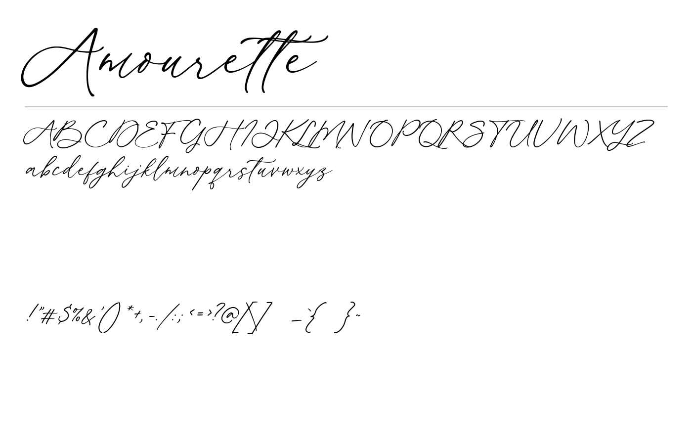 Amourette Font preview
