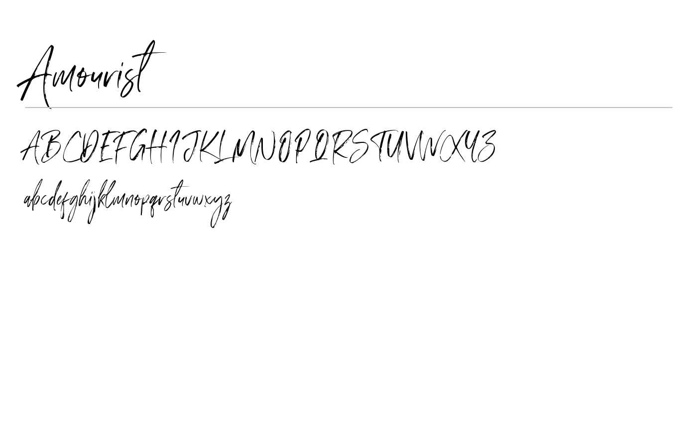 Amourist Handlettering Script Font preview