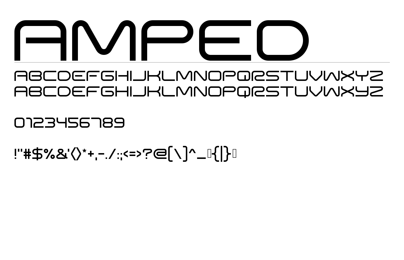 Amped Font preview