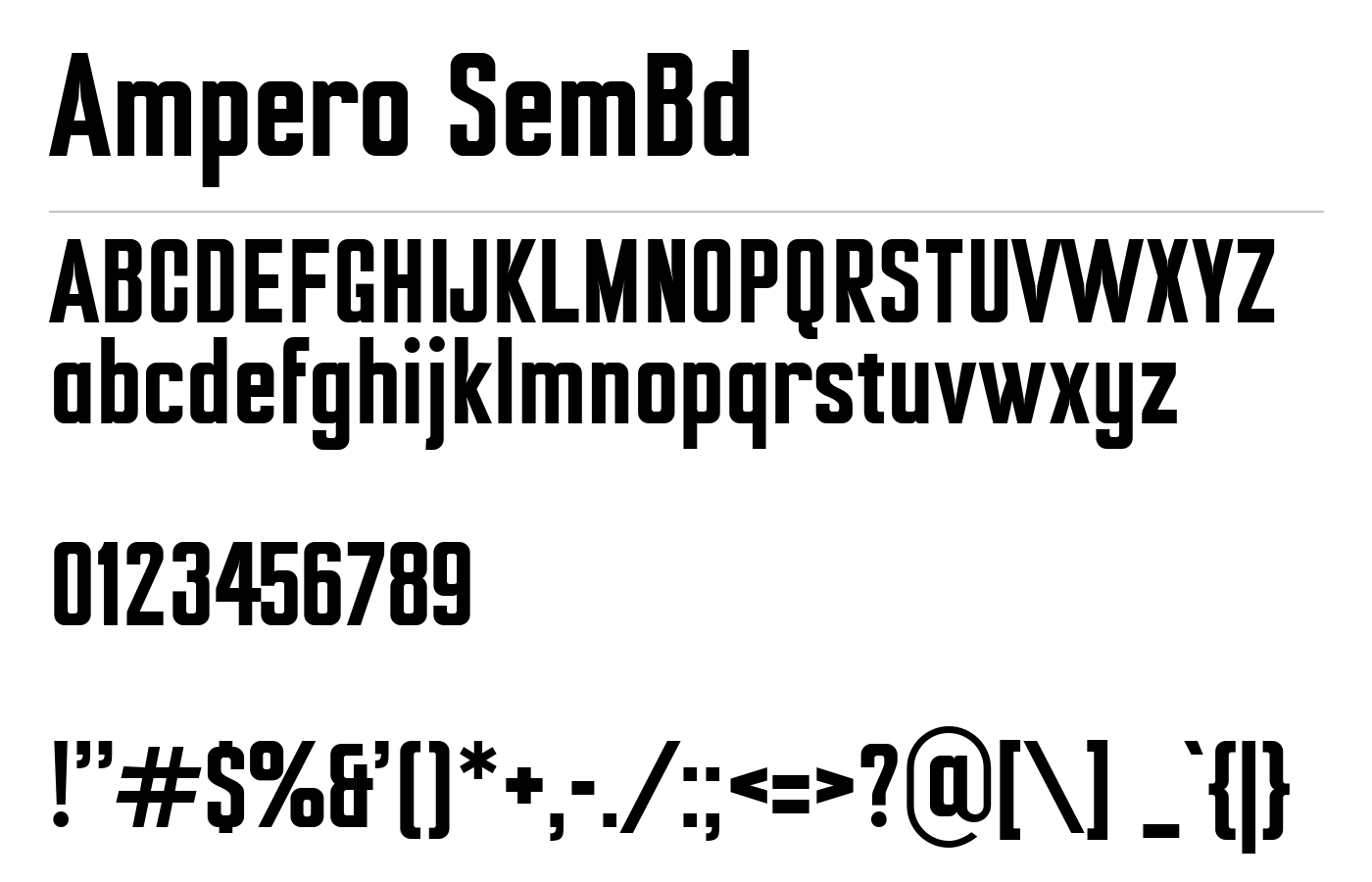 Ampero Font preview