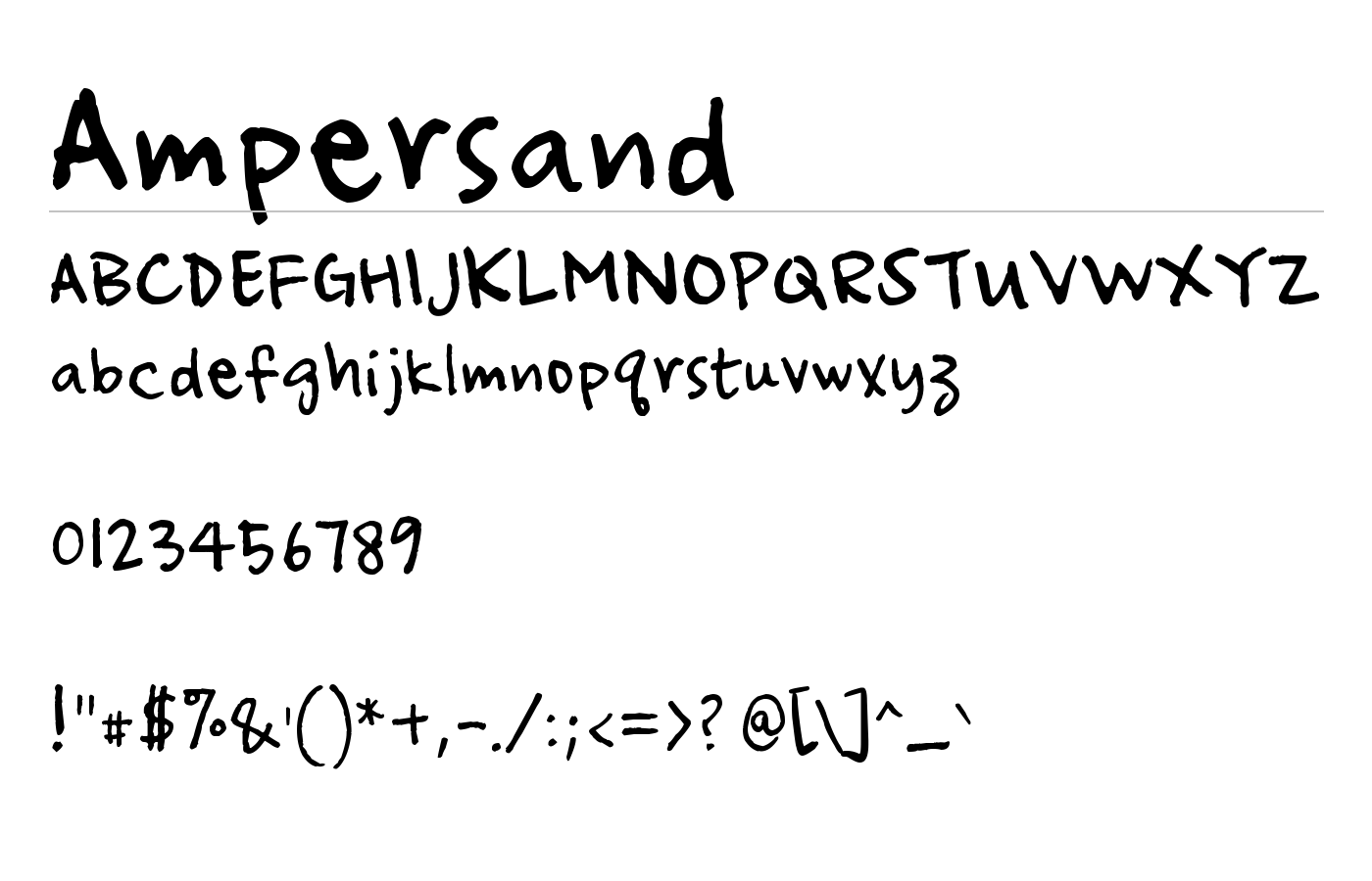 Ampersand Font preview