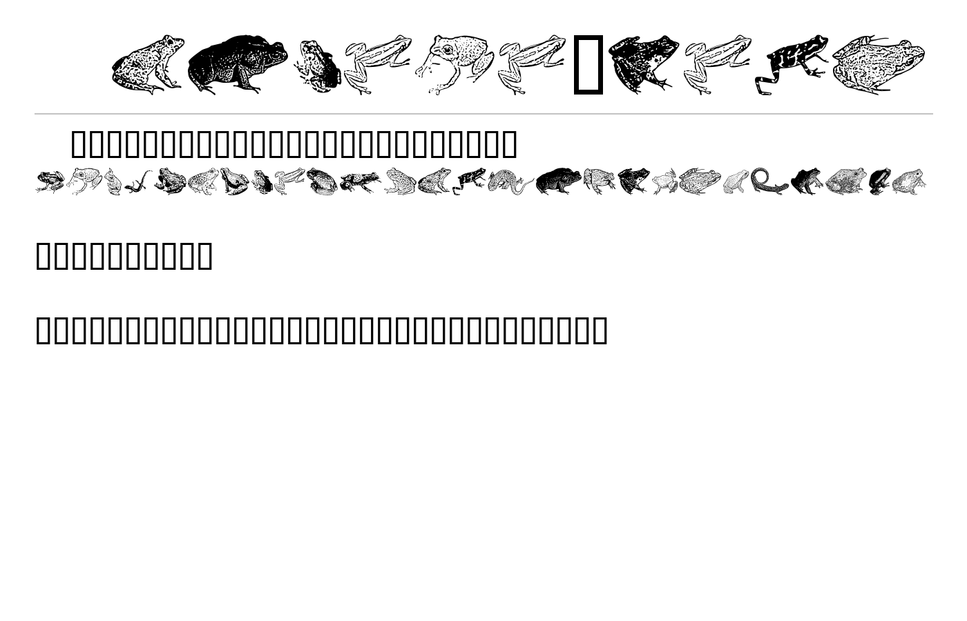 AmphibiPrint Font preview