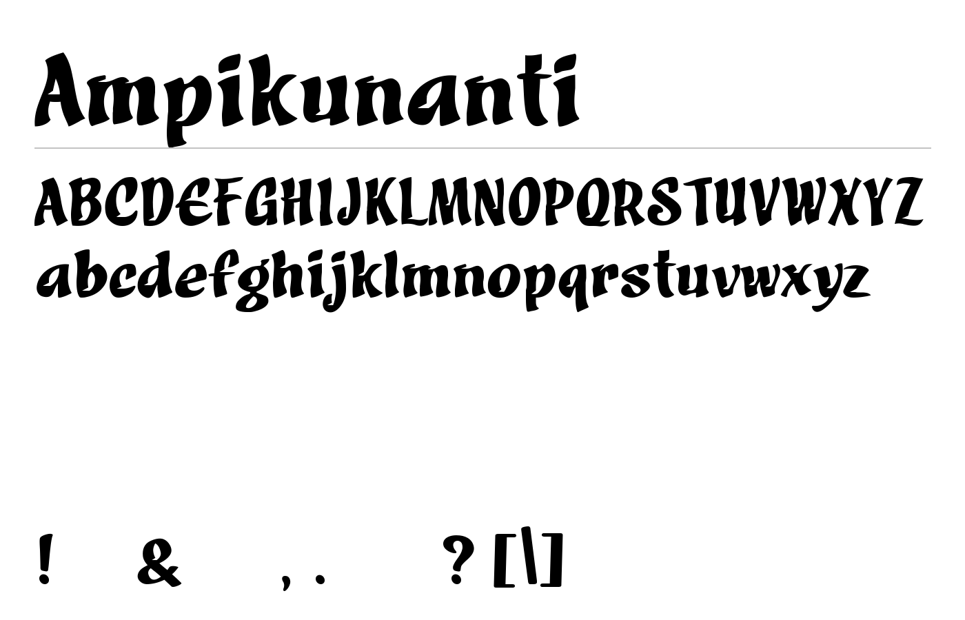 Ampikunanti Font preview