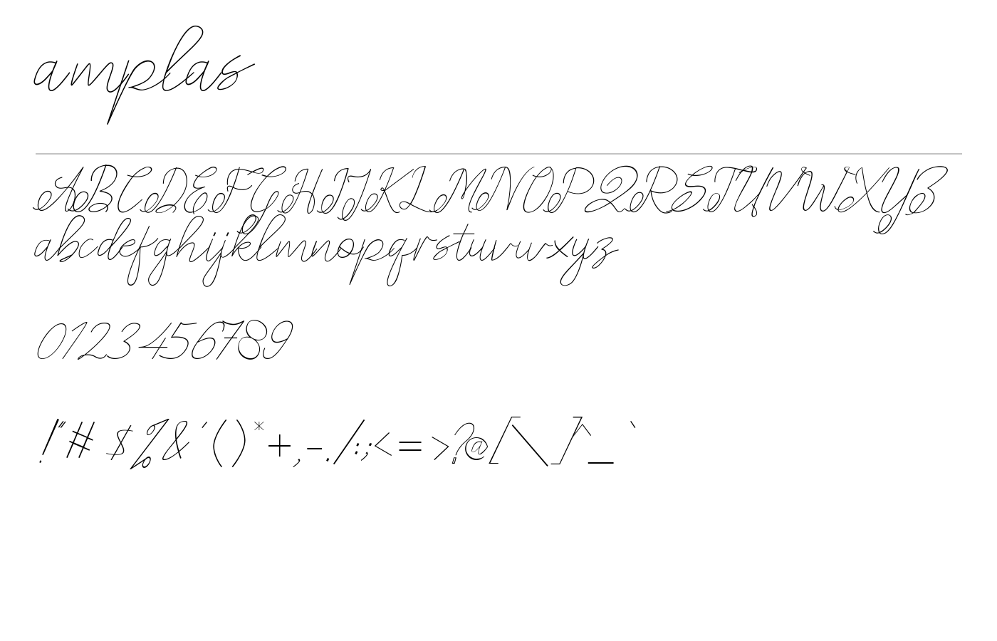 amplas Font preview