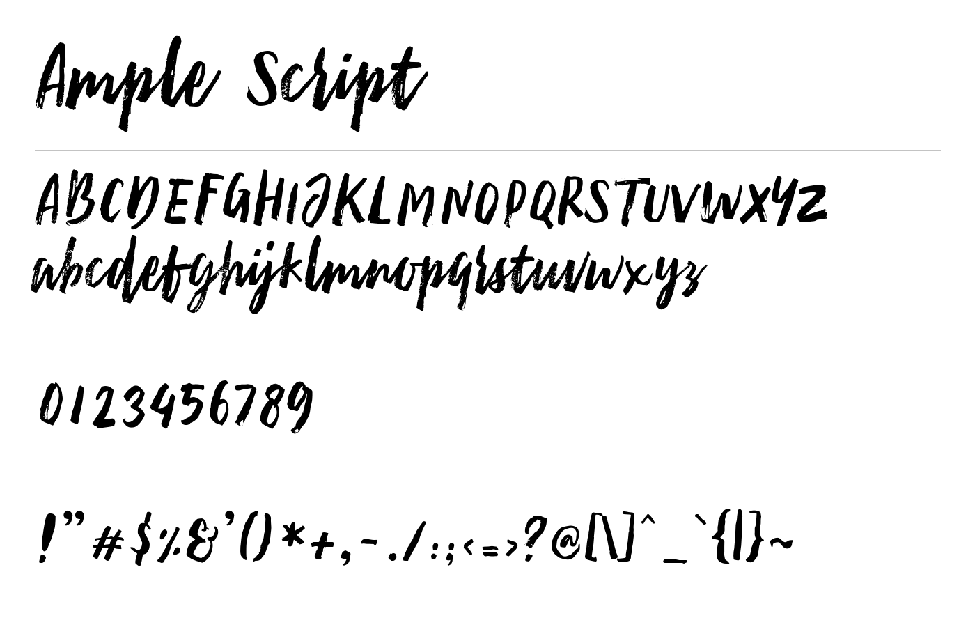 Ample Script Font preview