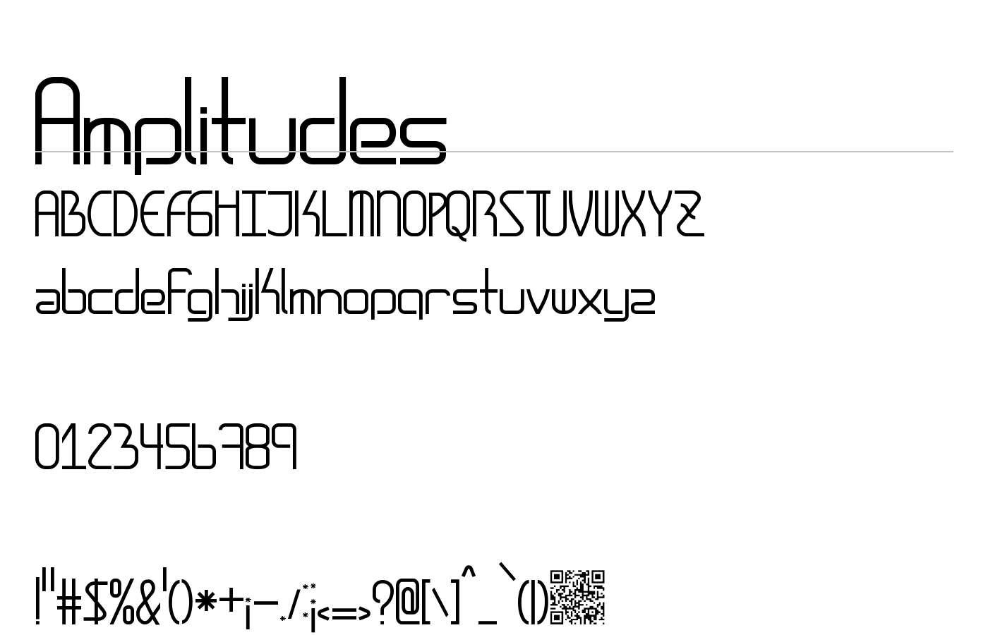 Amplitudes Font preview