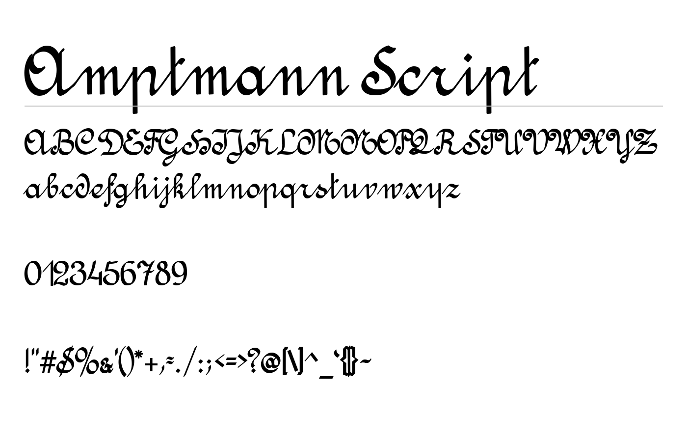 Amptmann Script Font preview