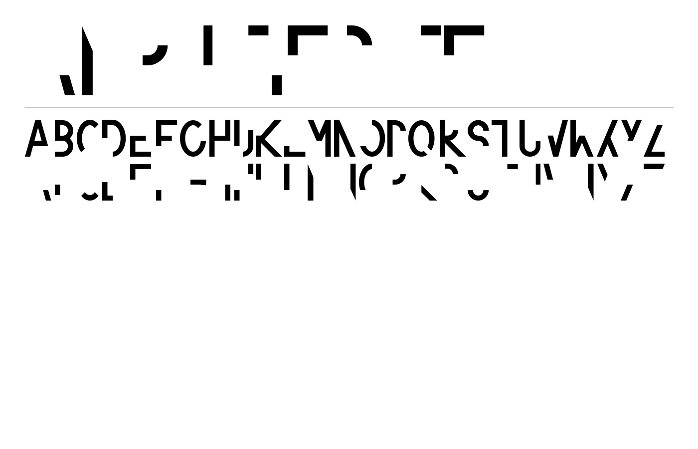 amputierte Font preview
