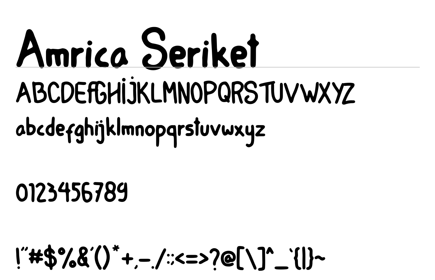 Amrica Seriket Font preview