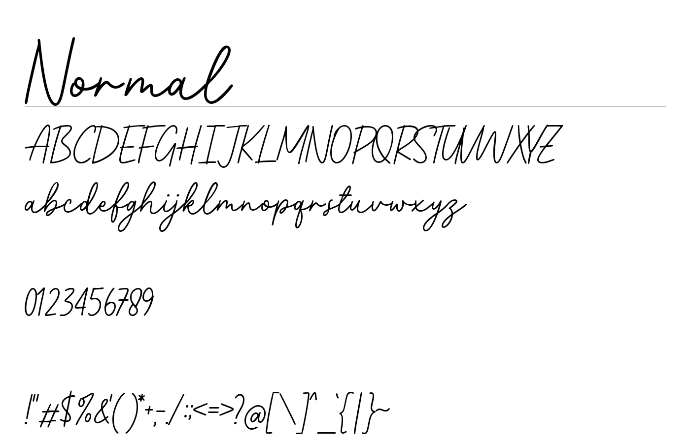 Amrinnatica Font preview