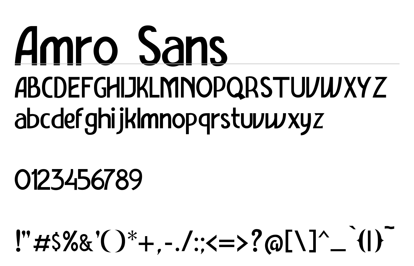 Amro Sans Font preview