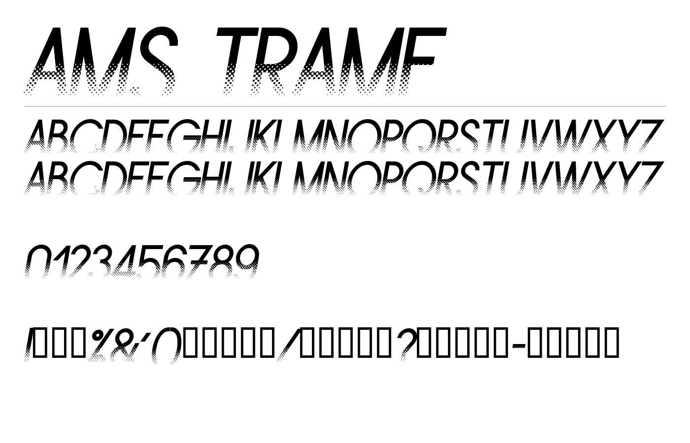 Ams Trame Font preview