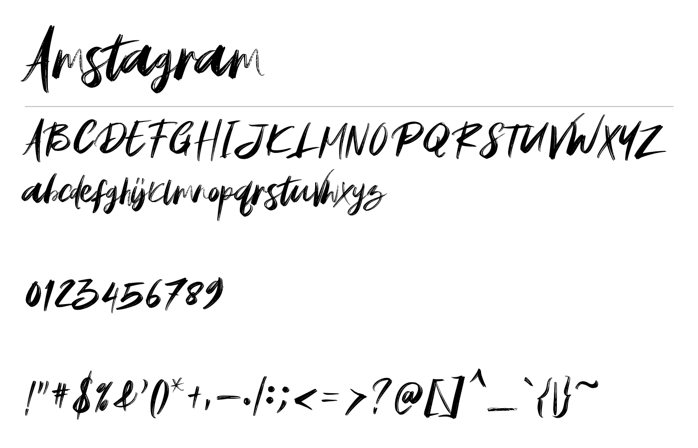 Amstagram Font preview