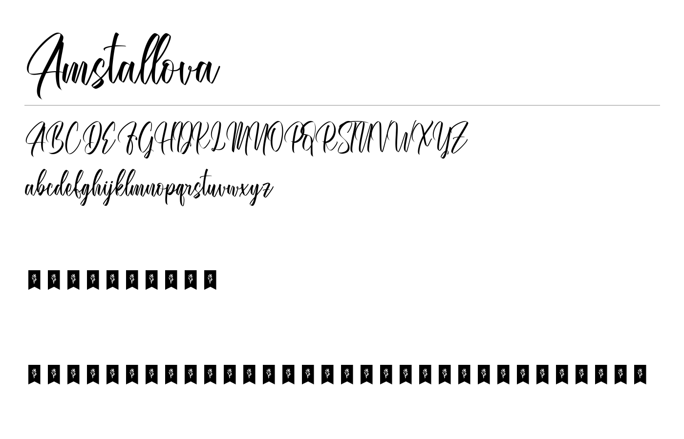 Amstallova Font preview