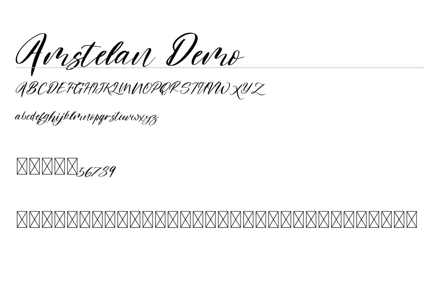Amstelan Font preview