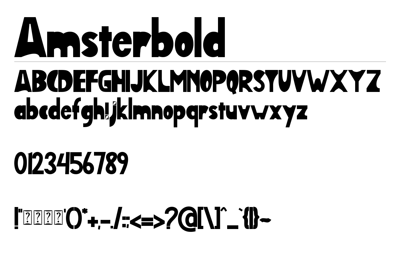 Amsterbold Font preview