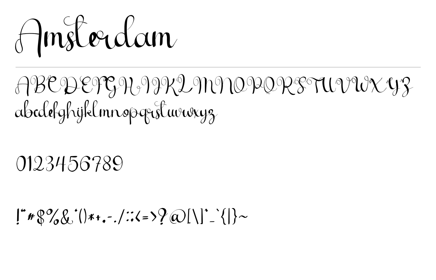 Amsterdam Font preview
