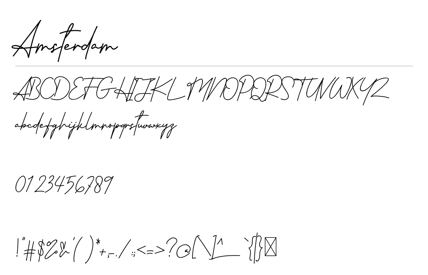 Amsterdam Font preview