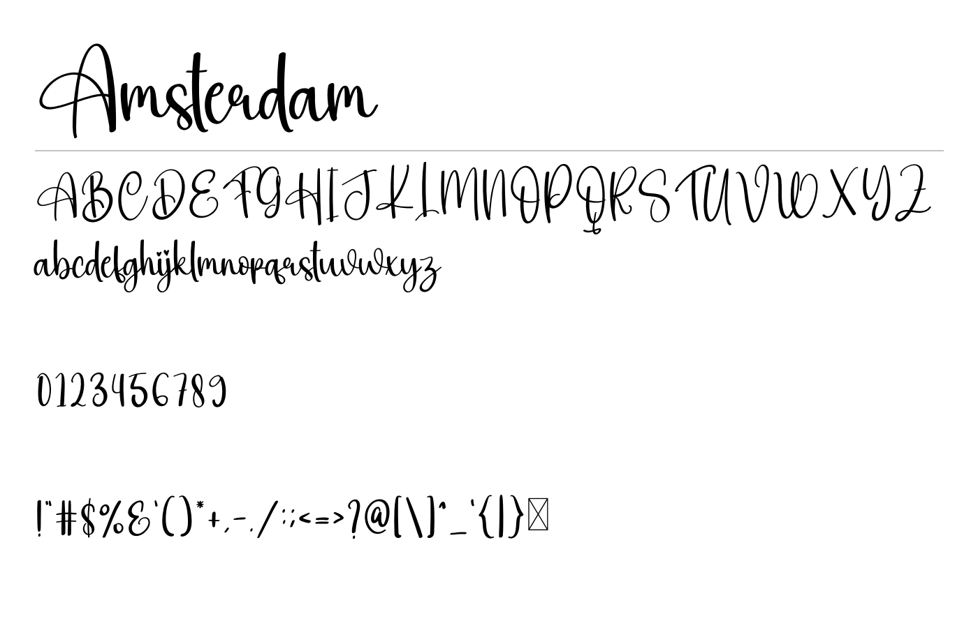 Amsterdam Font preview