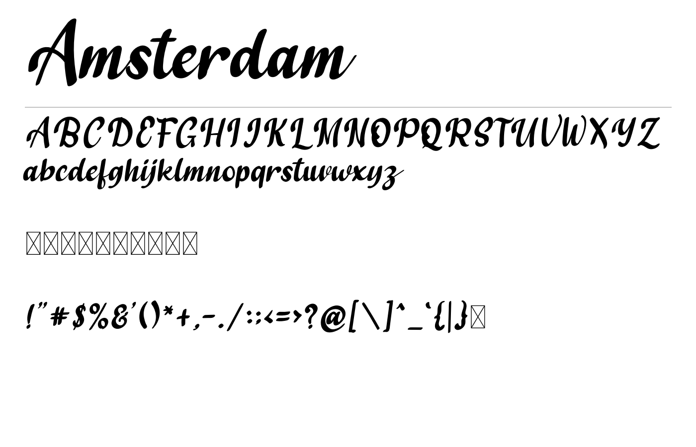 Amsterdam Font preview