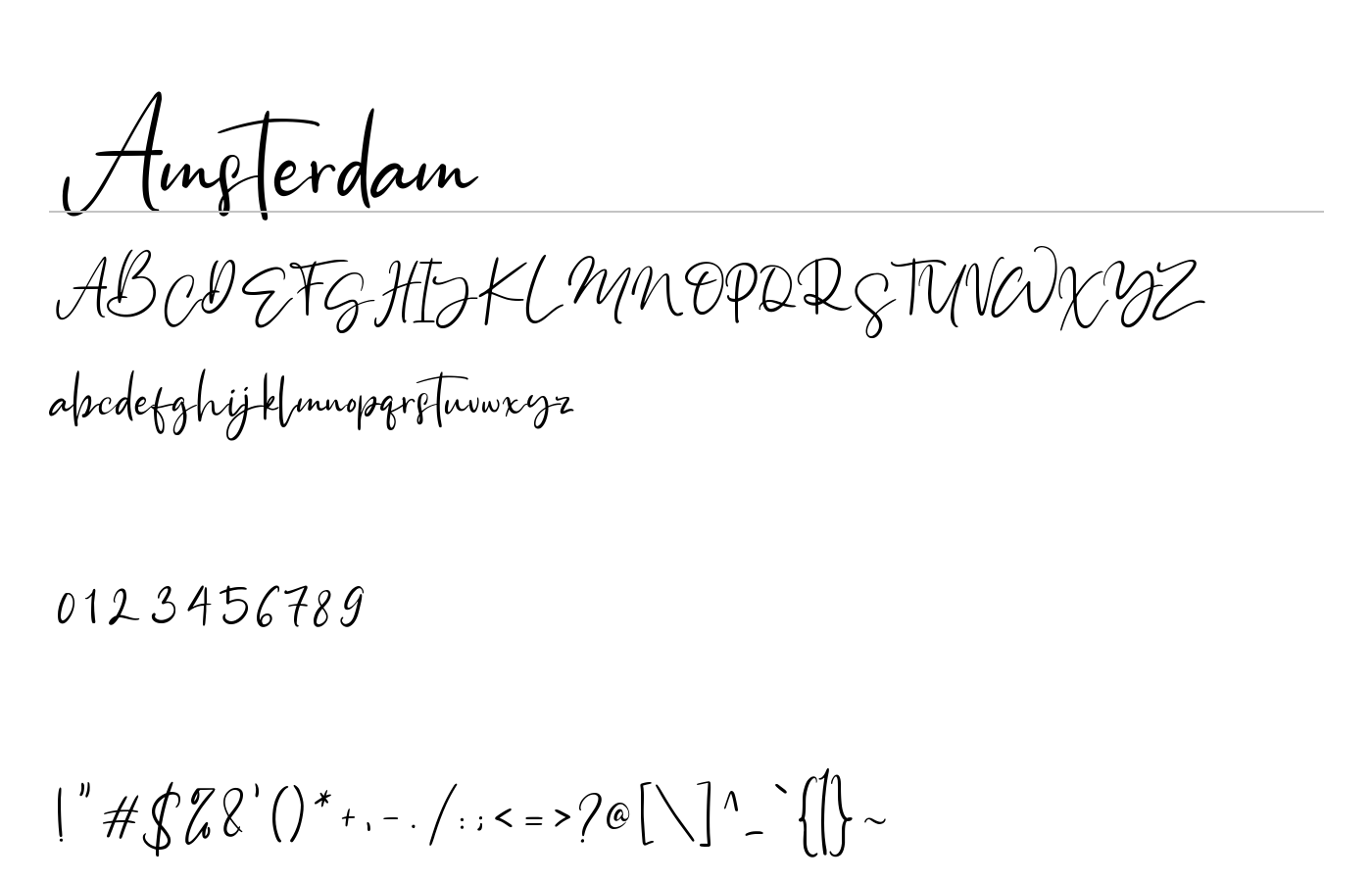 Amsterdam Font preview