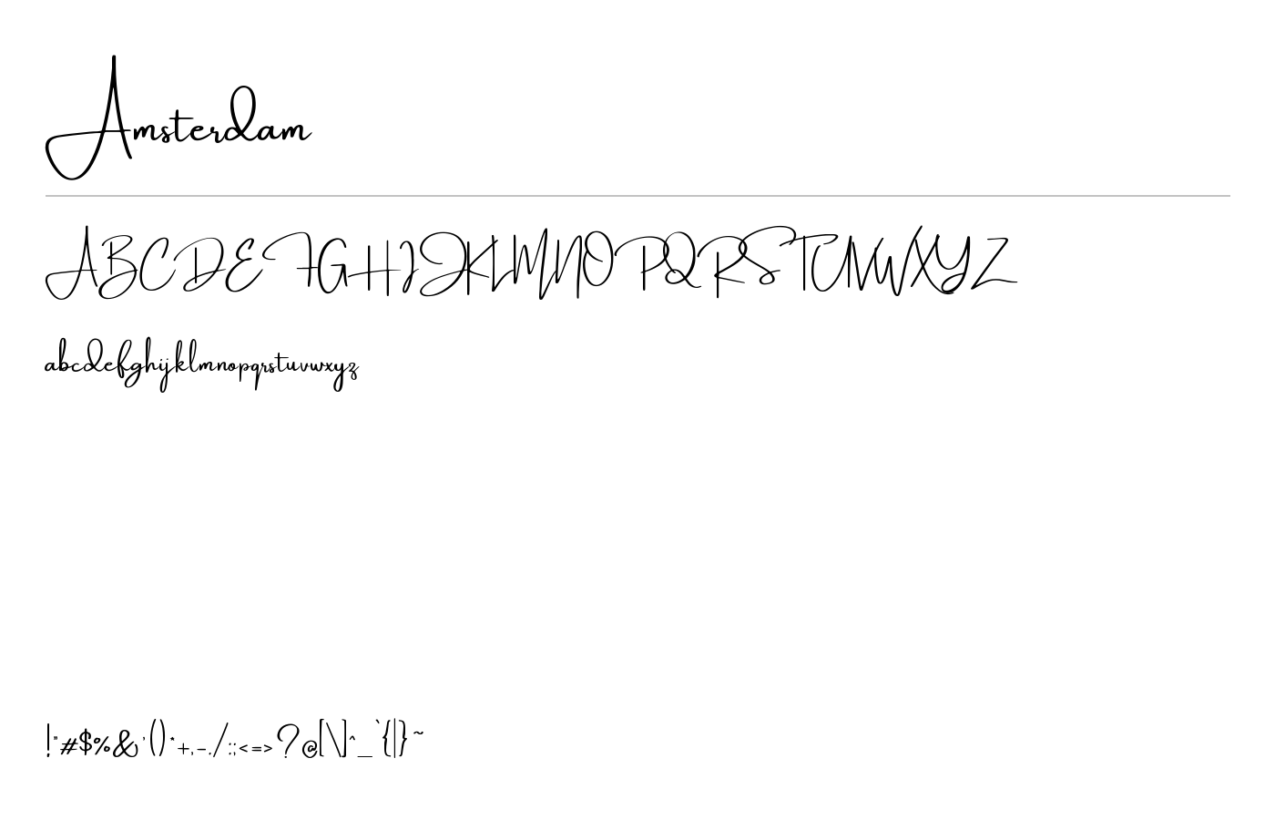 Amsterdam Font preview