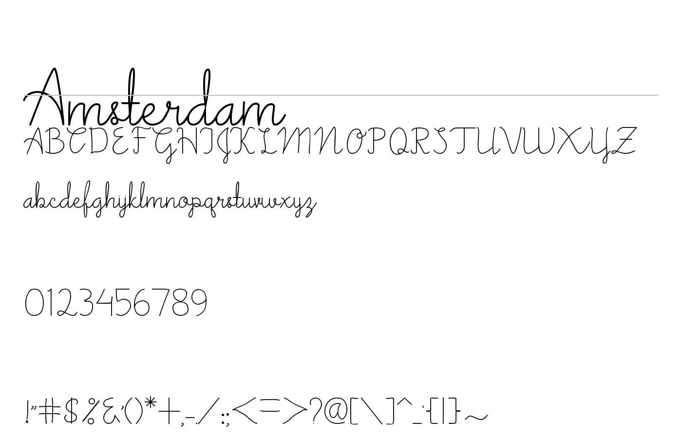 Amsterdam Font preview