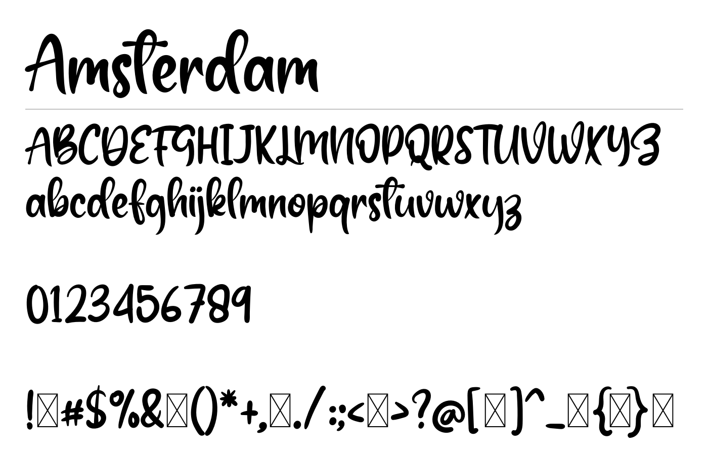Amsterdam Font preview