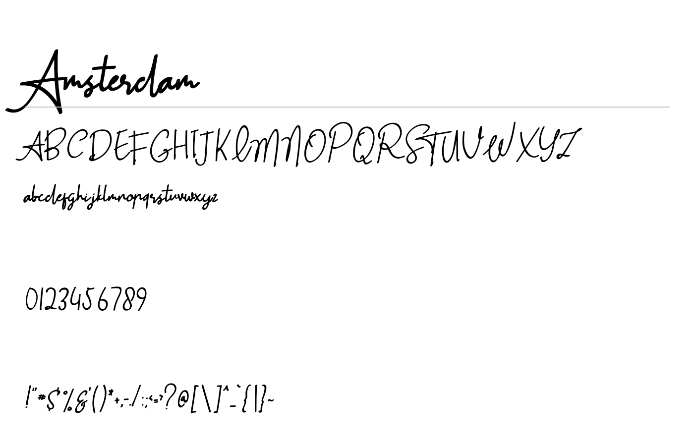 Amsterdam Font preview