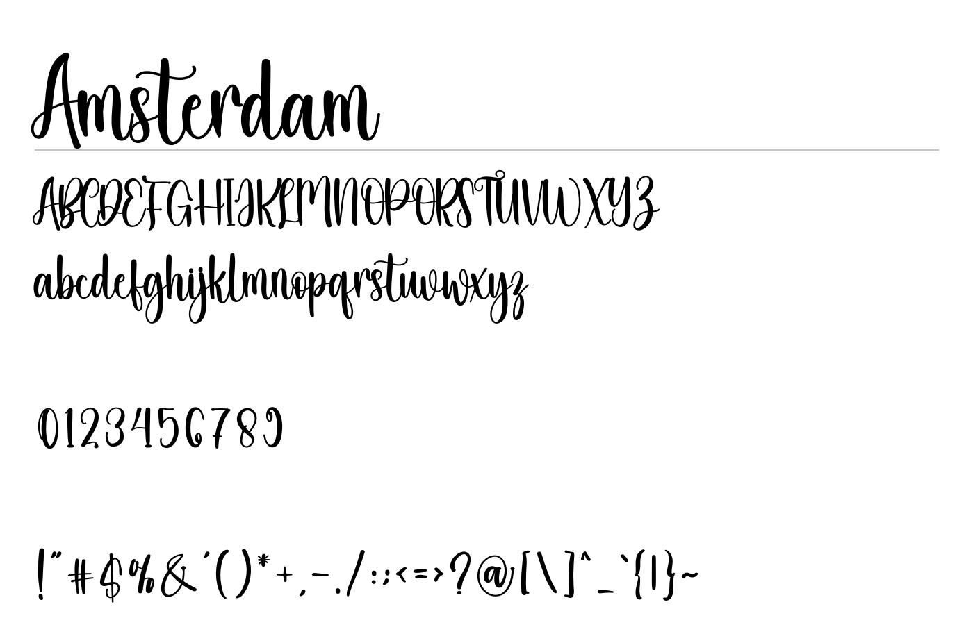 Amsterdam Font preview