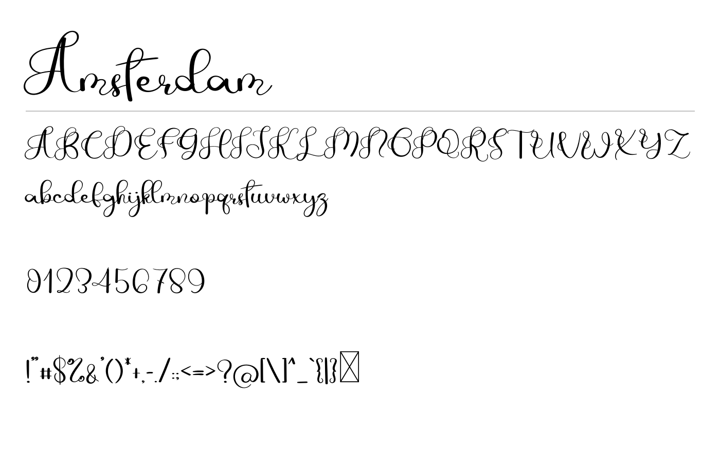 Amsterdam Font preview