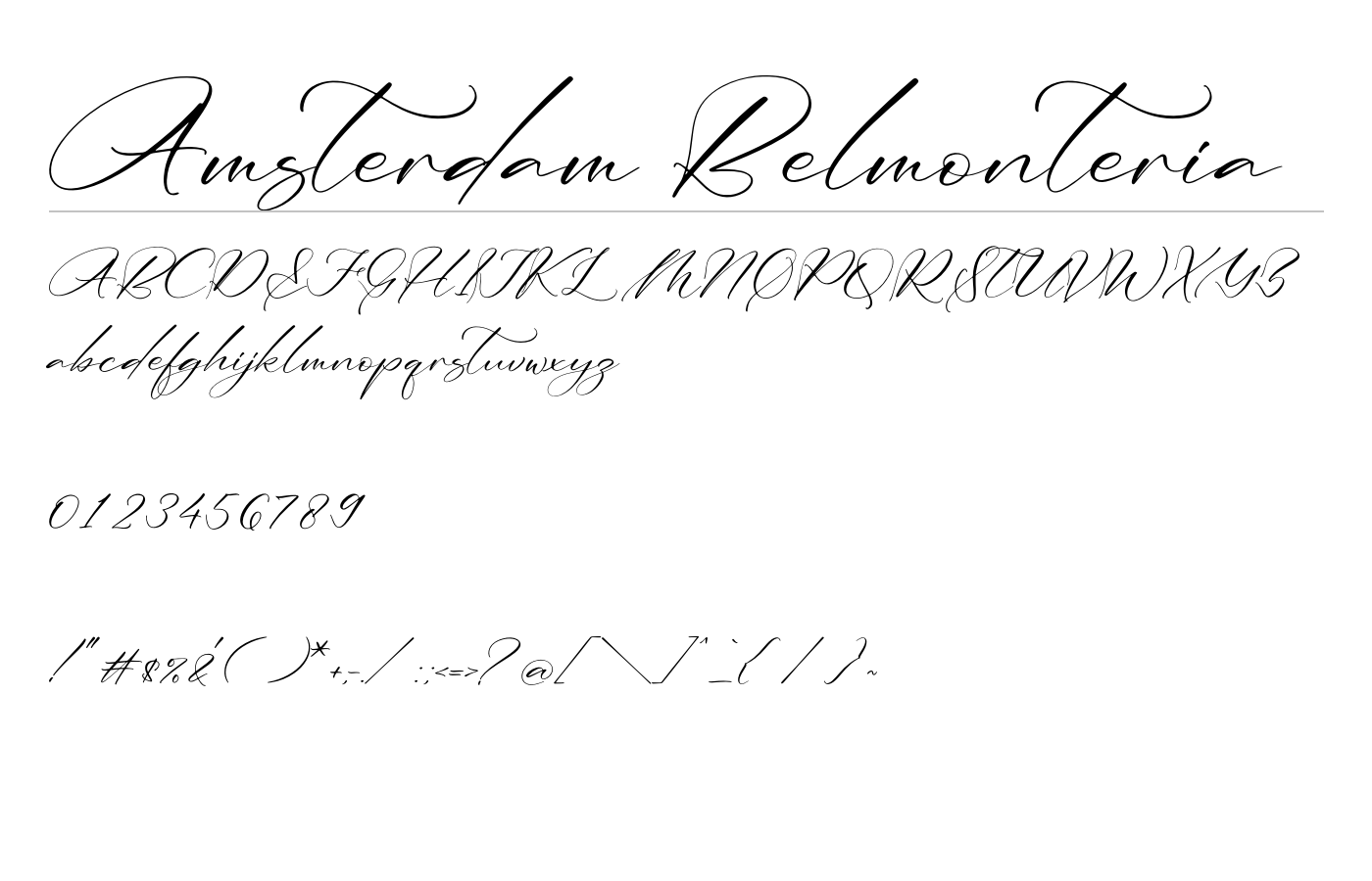 Amsterdam Belmonteria Font preview