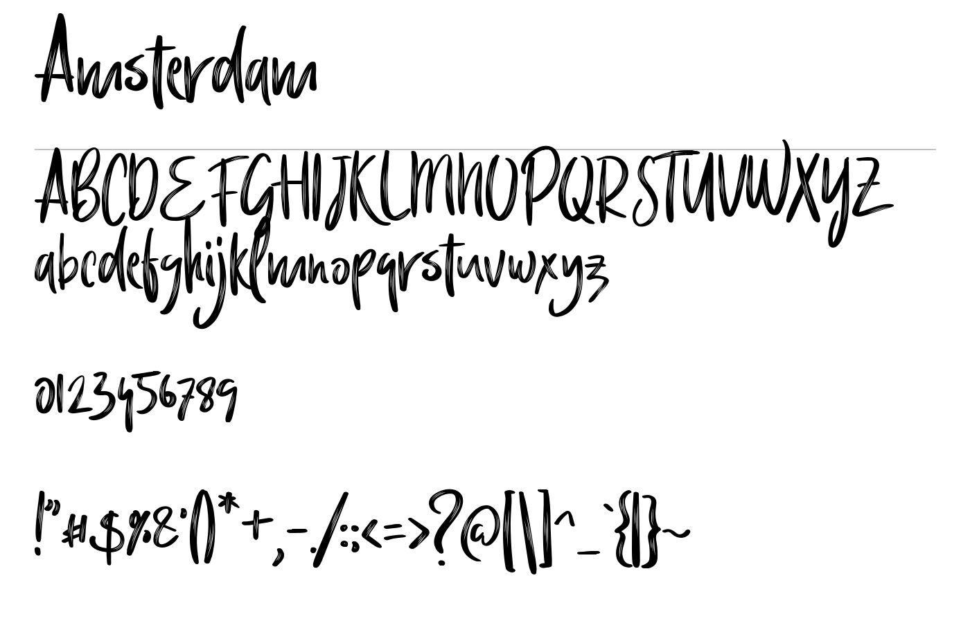 Amsterdam Font preview