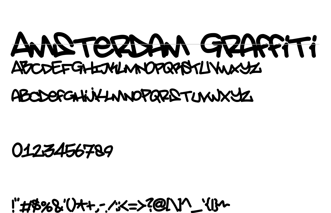 Amsterdam Graffiti Font preview