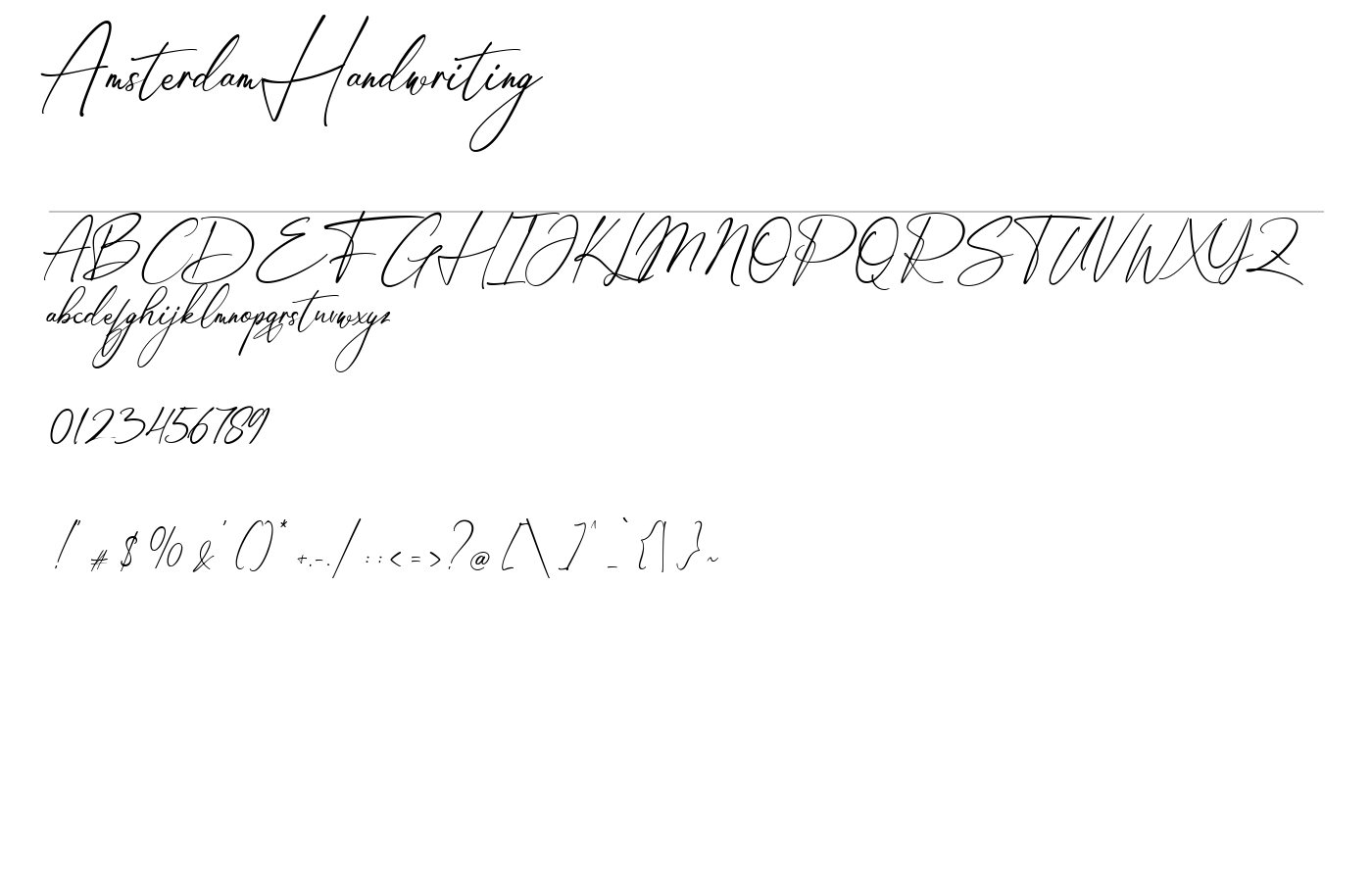 Amsterdam Handwriting Font preview