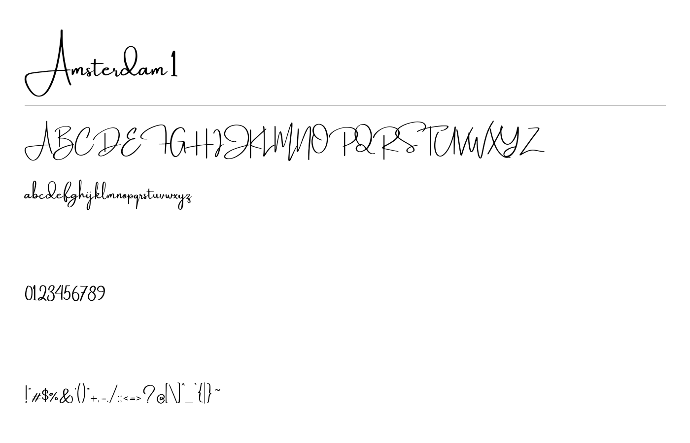 Amsterdam Font preview