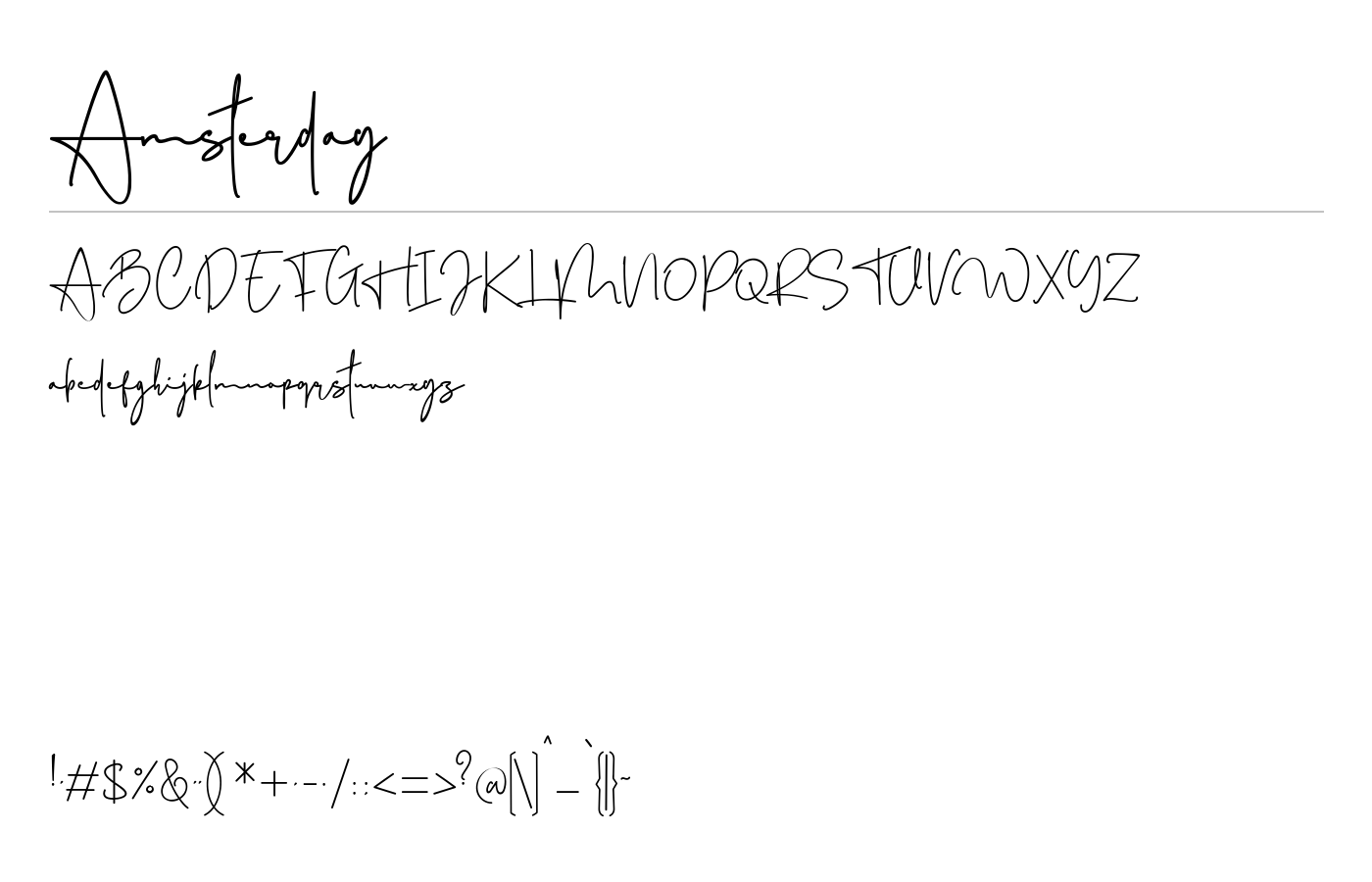 Amsterday Font preview