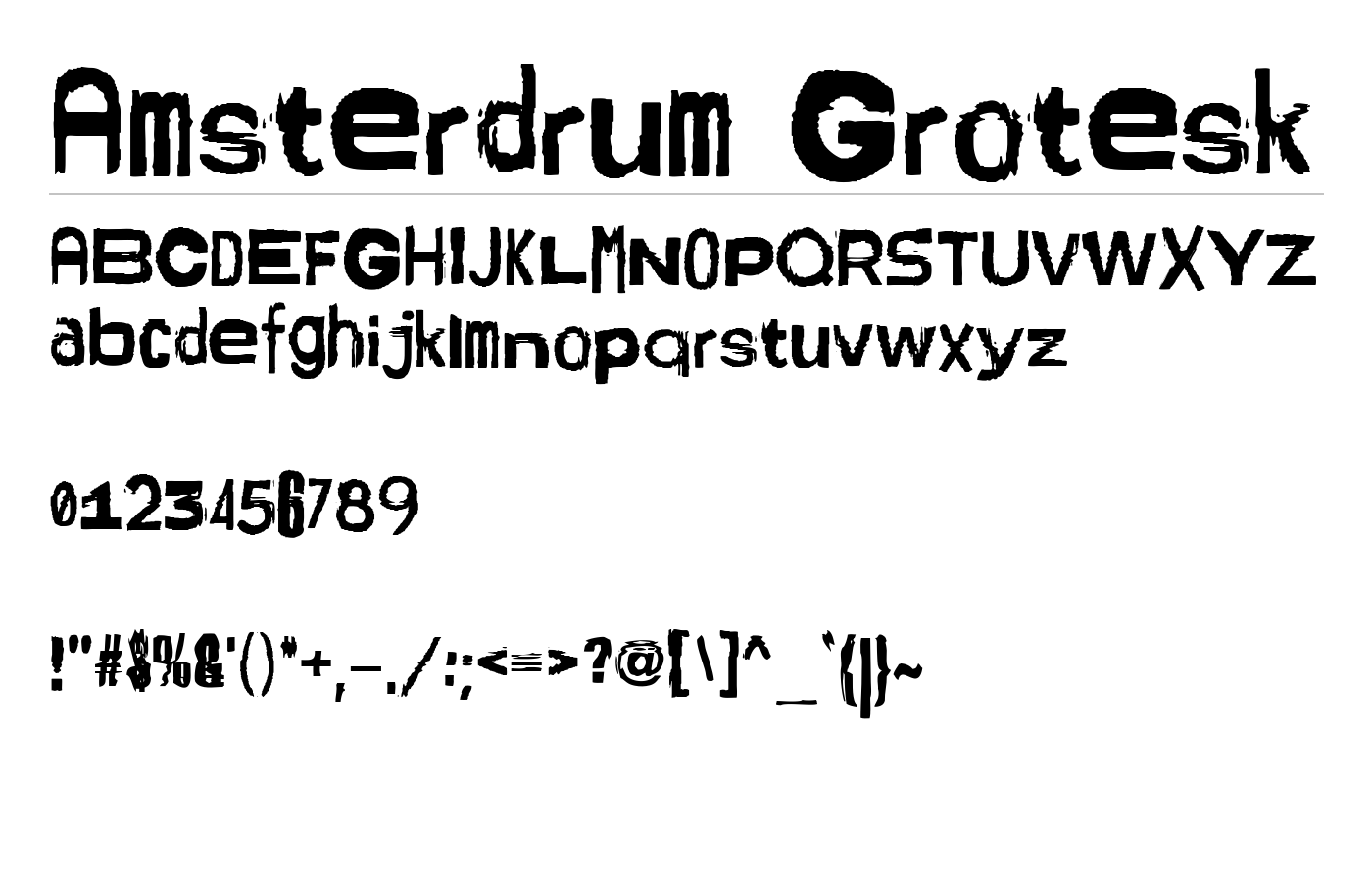Amsterdrum Grotesk Font preview