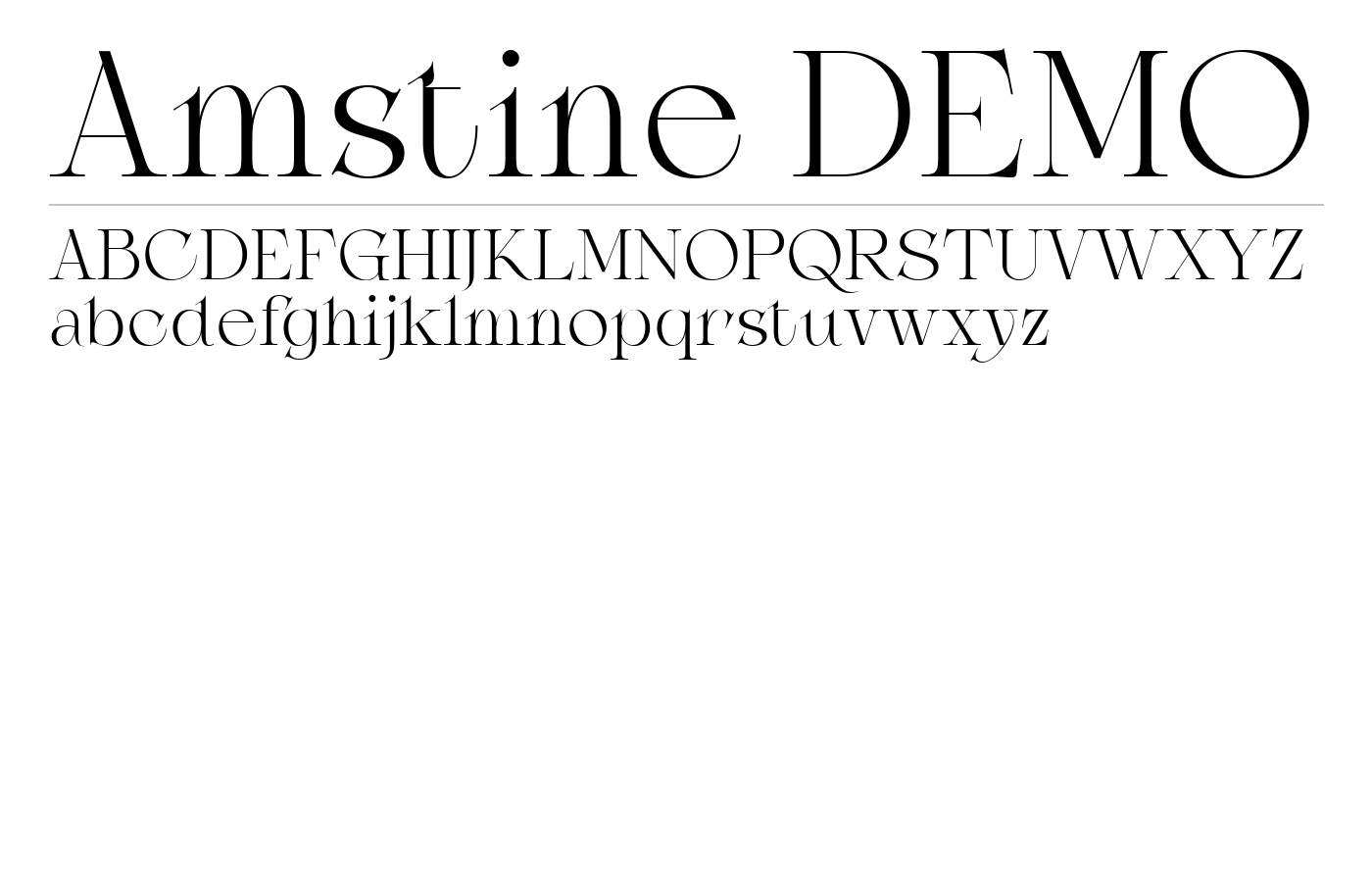 Amstine DEMO Font preview