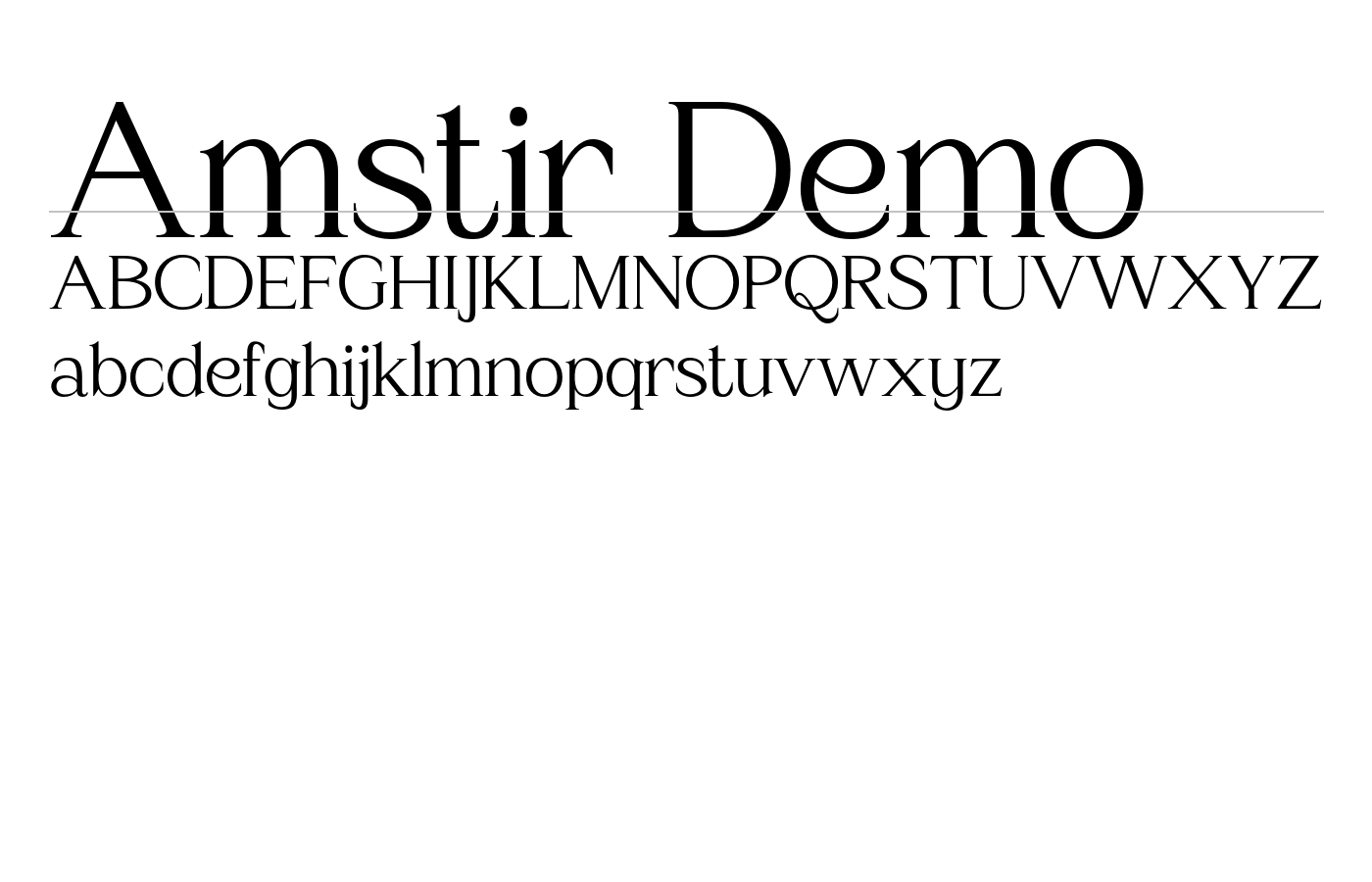 Amstir Demo Font preview