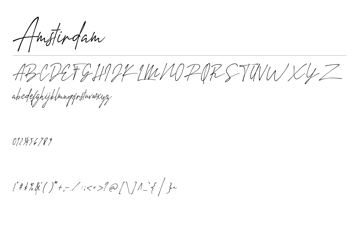 Amstirdam Font preview