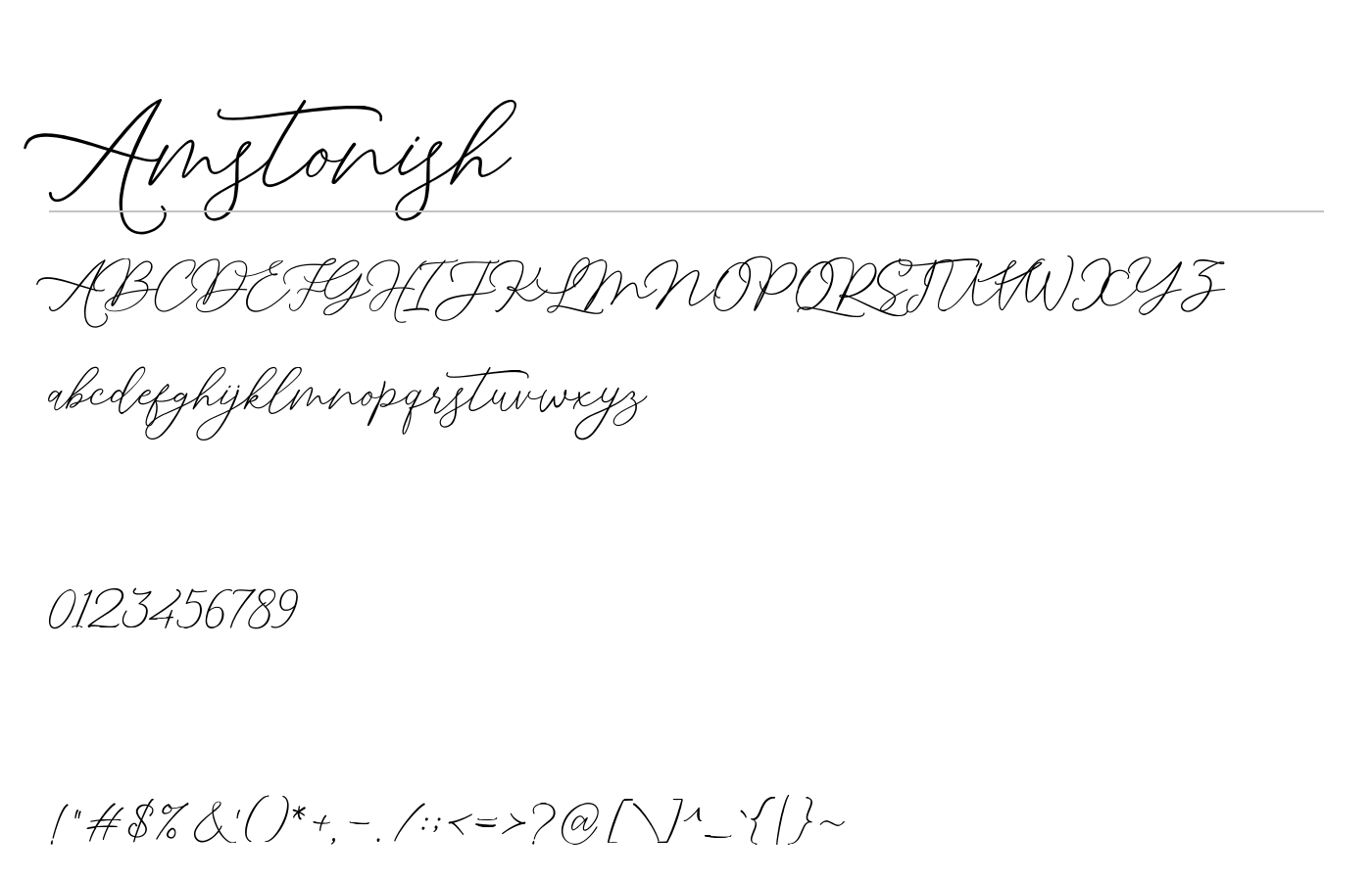 Amstonish Font preview