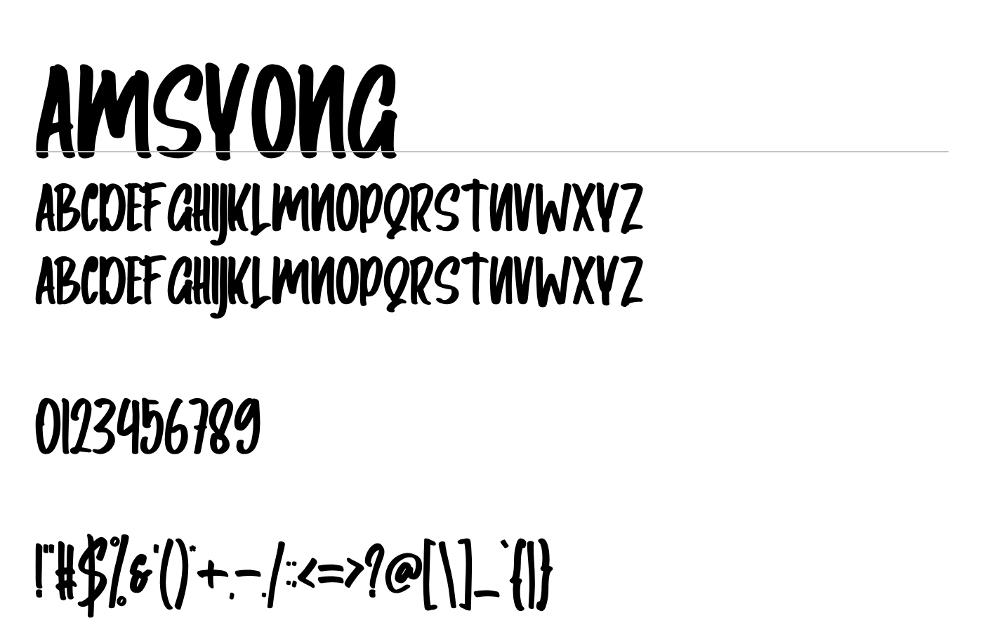Amsyong Font preview